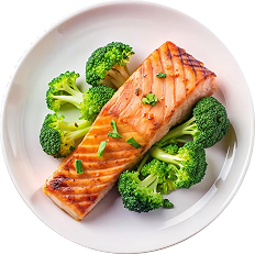 Baked Salmon/Tofu + Broccoli
