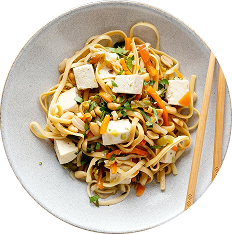 Stir-Fried Tofu + Rice Noodles