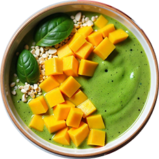 Smoothie Bowl (Mango, Spinach, Ginger)